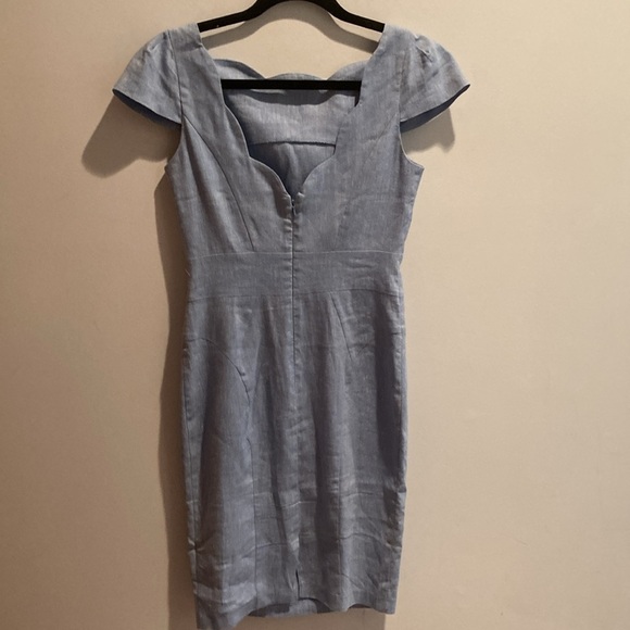 ASOS light blue Dress 45% linen - Picture 3 of 5